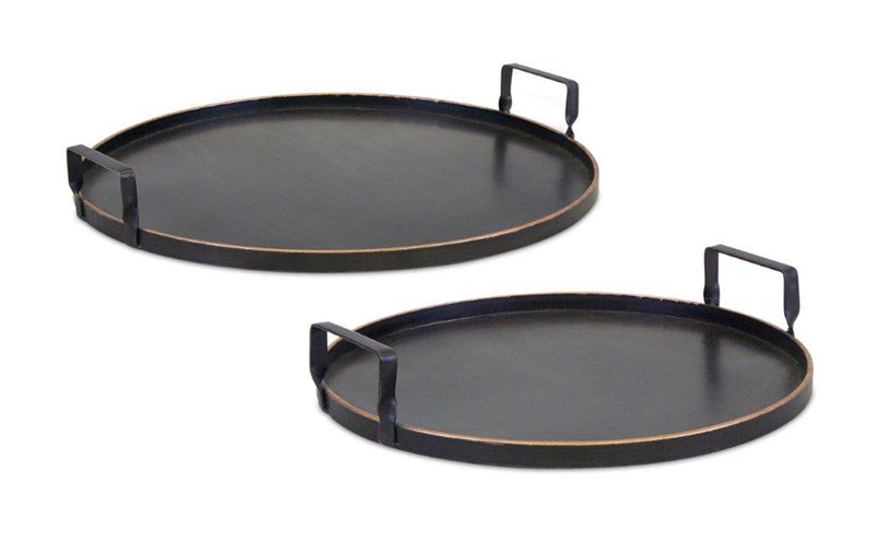 Black  Round Trays - 2 Sizes