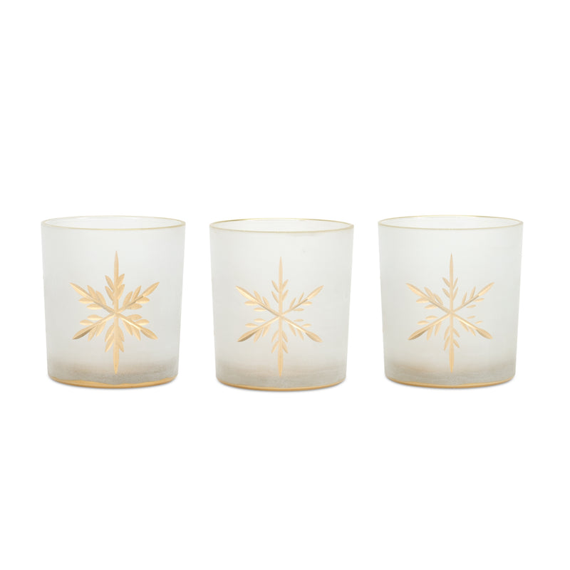 Snowflake Votive Set of 3