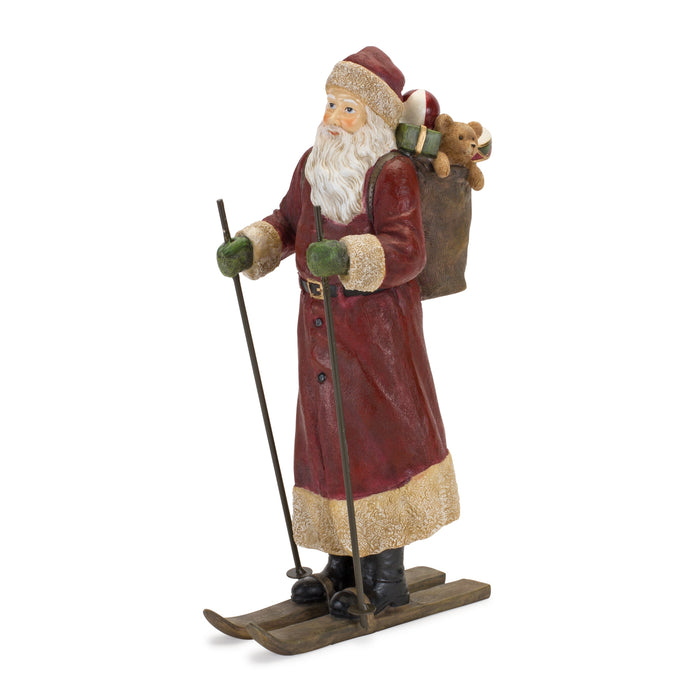 Santa on Skis Figurine