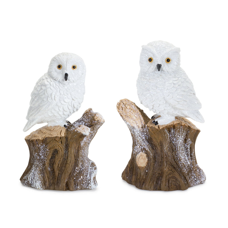 White Owl on Stump - 2 Options