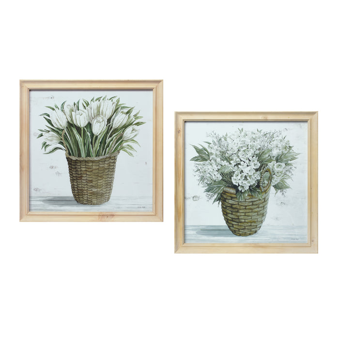 Framed Floral Print - set of 2