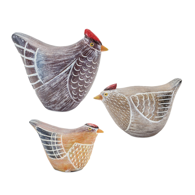 Chicken Figurines Set of 3