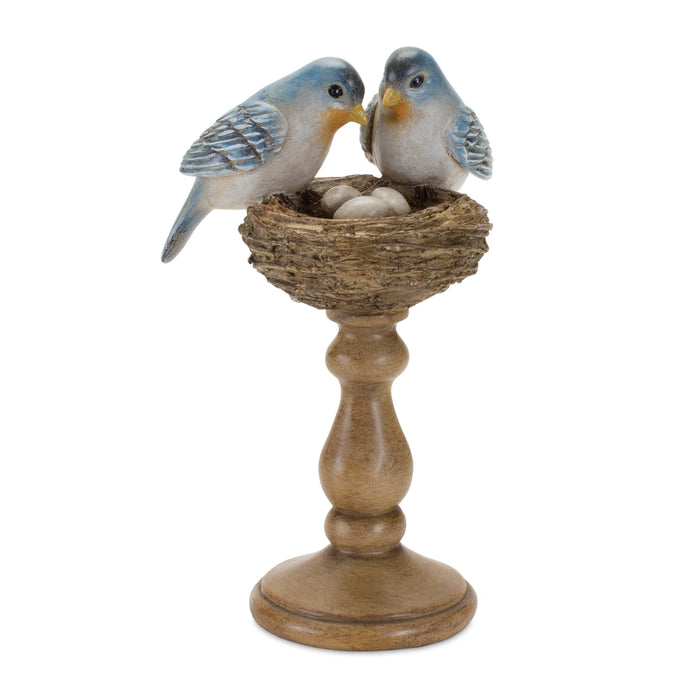 Birds with Nest on Pedestal