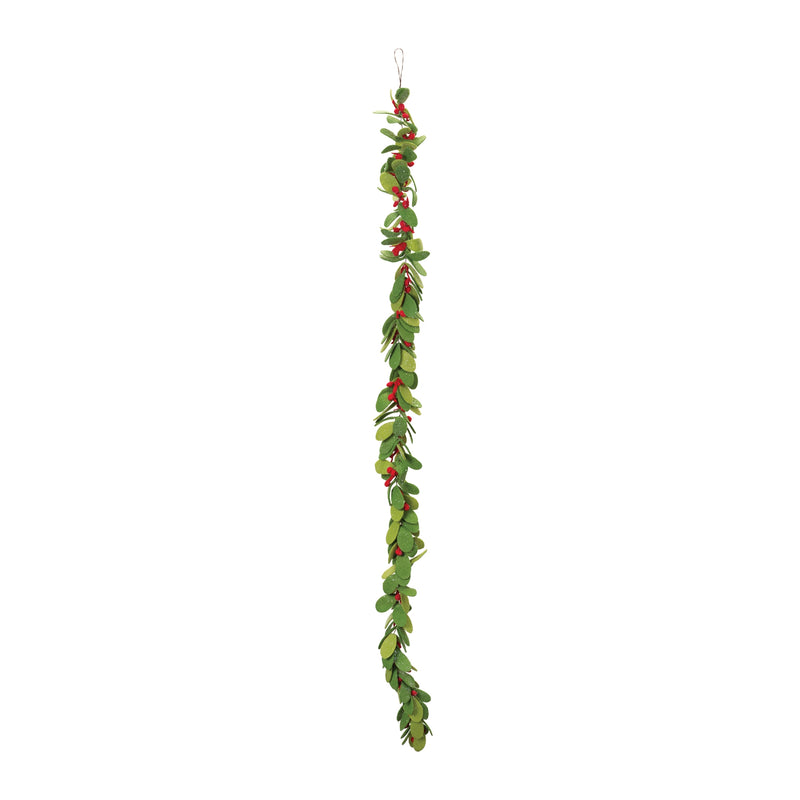 Mistletoe Felt Garland - 48"