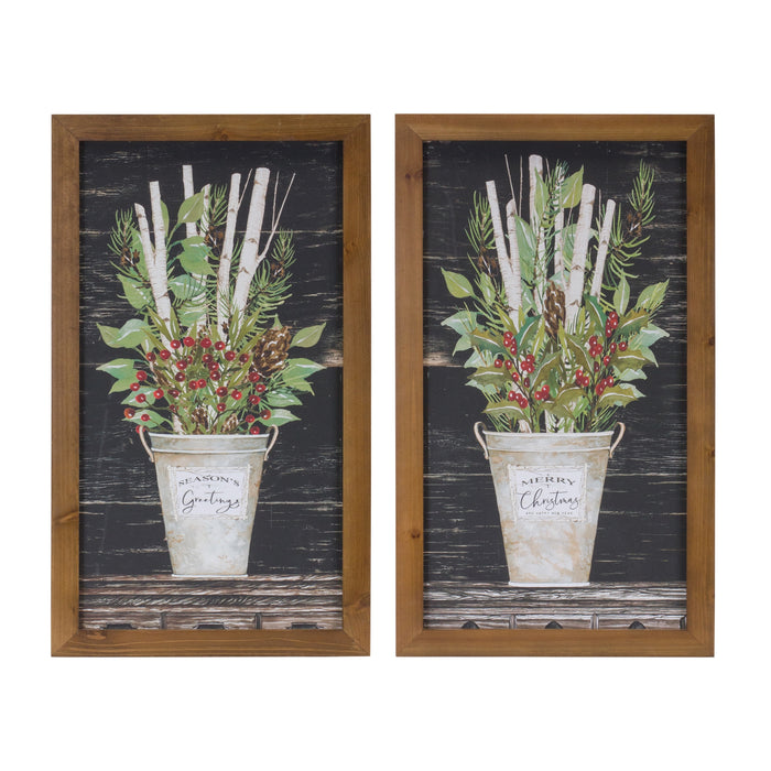Potted Pine and Foliage Frame - 2 Styles