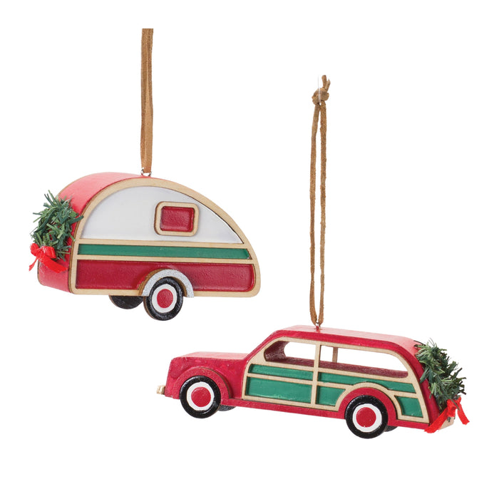 Car and Camper Ornament - 2 Styles