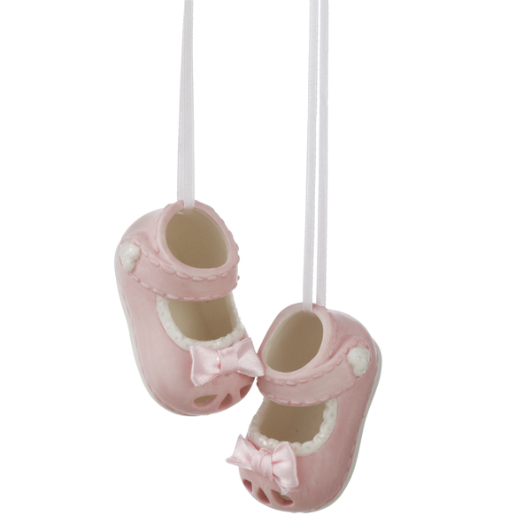 Girl Baby Shoe Ornament Set (2 pc. set)