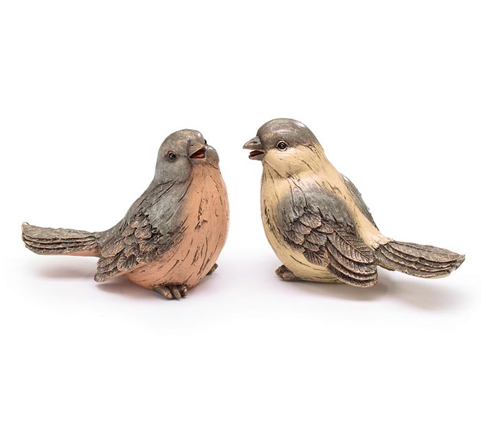 Peach/Yellow Pair Of Bird Figurines- 3 Options