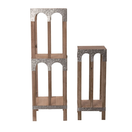 Wood Elevated Plant Stands - 2 Sizes