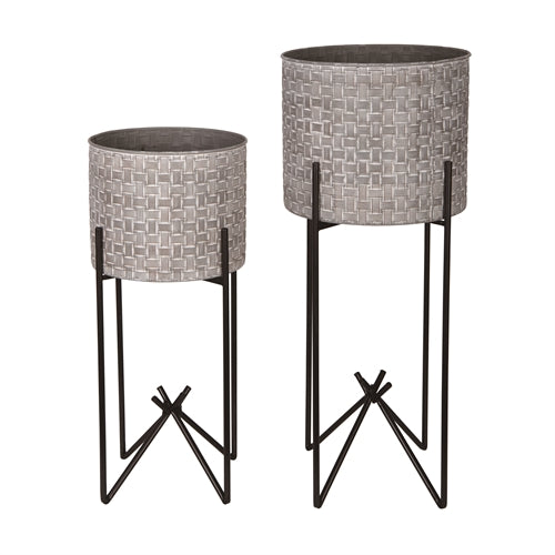 Metal Woven Basket Containers - 2 Sizes