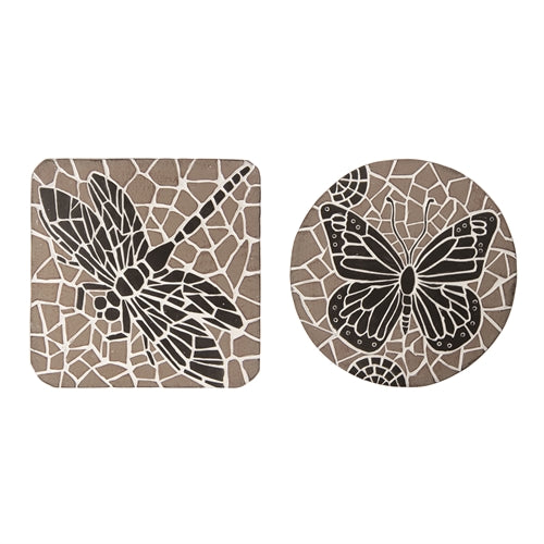Cement Mosaic Butterfly & Dragonfly Stepping Stone - 2 Styles