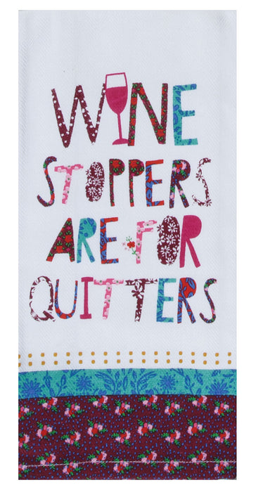 Witty Wine Stoppers Tea Towel