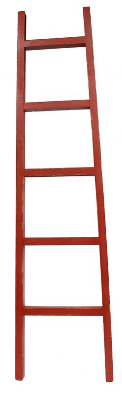Red Wood Decorative Ladder