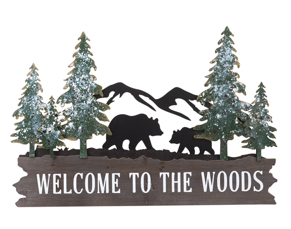 Welcome to the Woods Sign