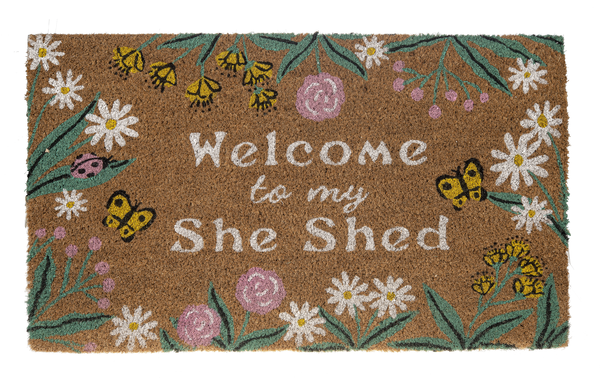Welcome To My She Shed Door Mat