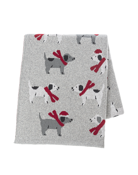 Dog Knit Throw