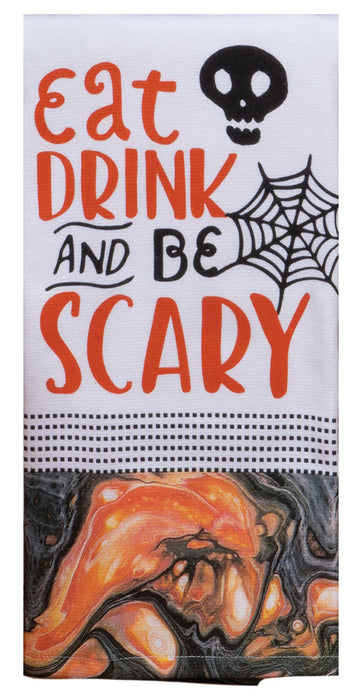Haunted Home Eat Drink & Be Scary Dual Purpose Terry Towel