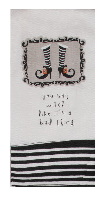 Bewitched Witch Legs Tea Towel