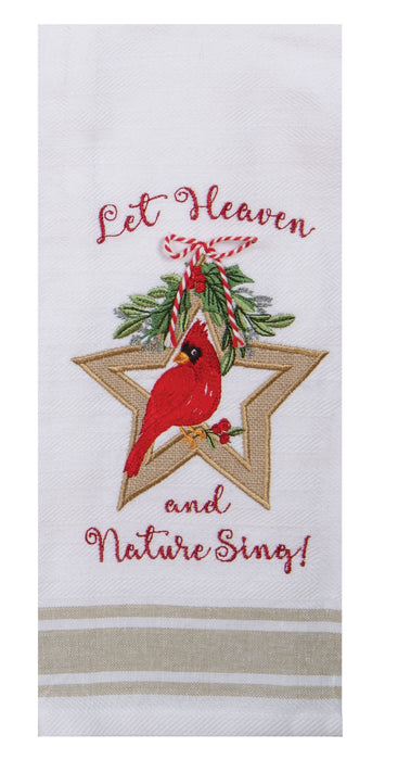 Winter Garden Nature Sings Tea Towel