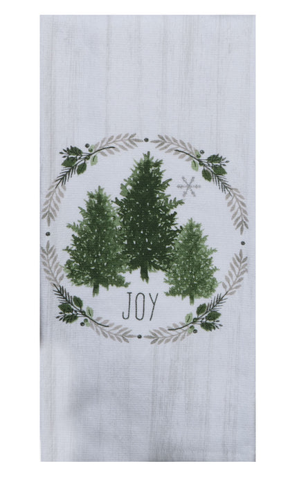 Evergreen Wishes Wreath Dual Purpose Terry Towel