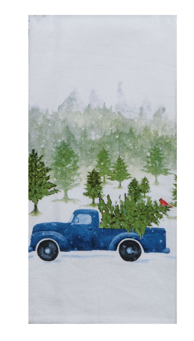 Evergreen Wishes Truck Dual Purpose Terry Towel