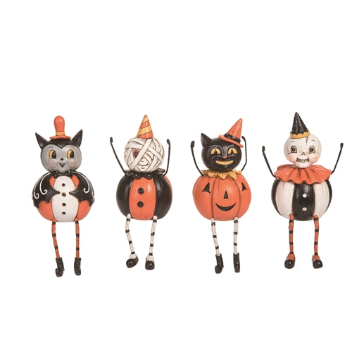 Pumpkin Body Figurines - Set of 4