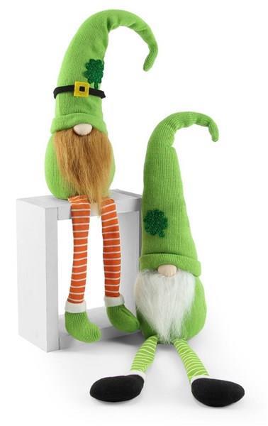 Sitting St. Patrick's Gnomes - 2 Styles