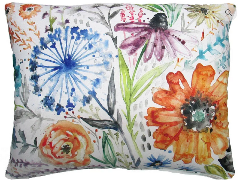 Watercolor Wildflower Pillows