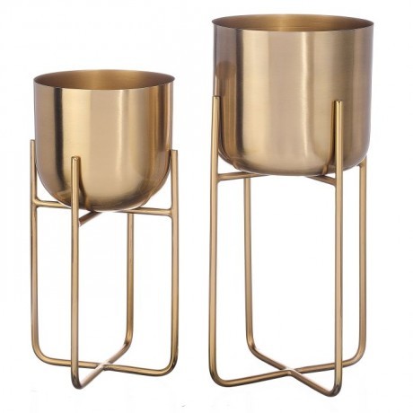 Iron Planter & Stand Set