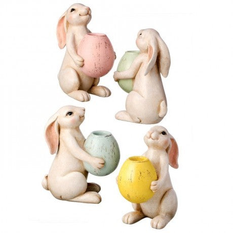 Easter Bunny Egg Taper Holder - 4 Colors