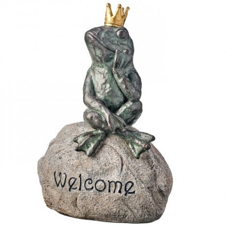 Frog King On Welcome Stone