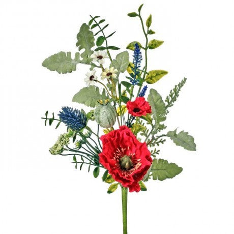Poppy Salvia Daisy Pick - 17"