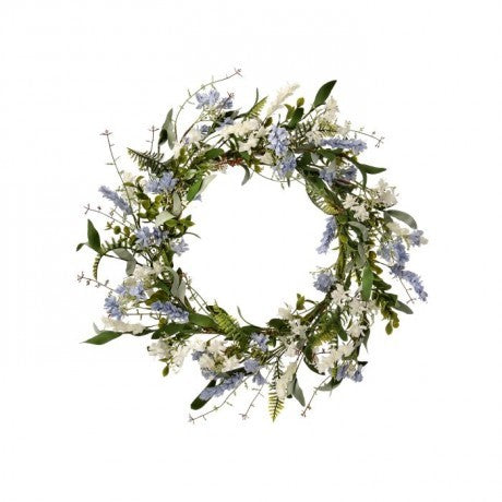 Mixed Salvia Wreath - 22"