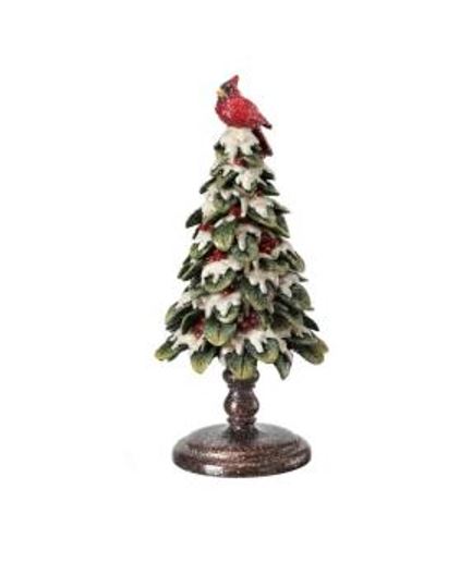 Cardinal On Snow Berry Tree