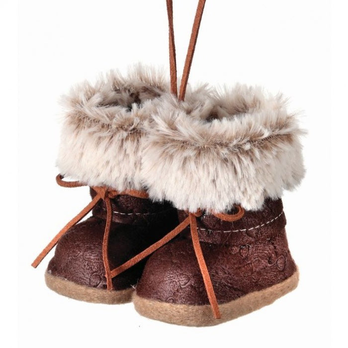 Fur Leather Boots Ornament