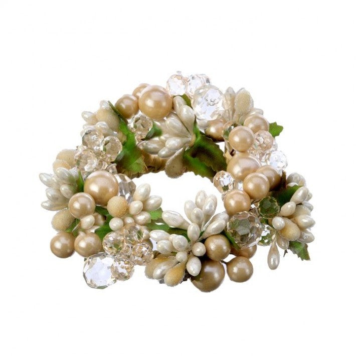 Pearl Berry/Jewel Candle Ring 2.5" - 5 Colors