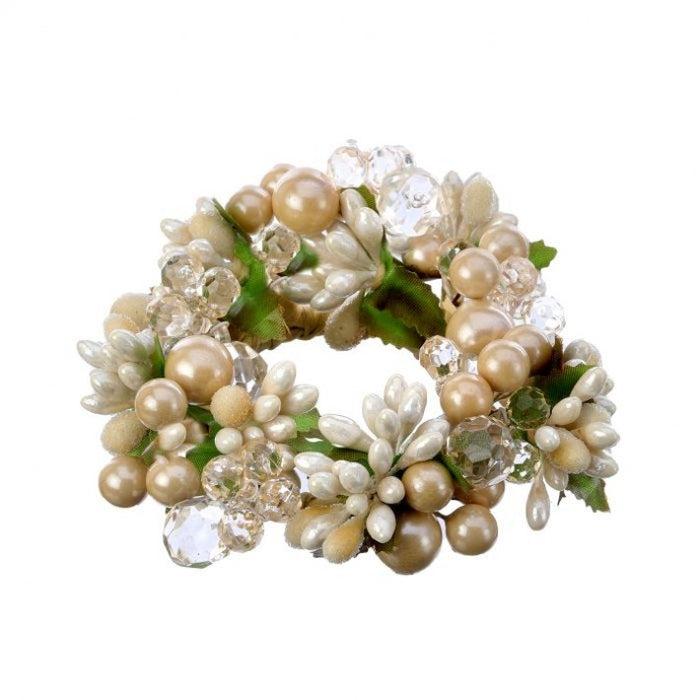 Pearl Berry/Jewel Candle Ring 2.5" - 5 Colors
