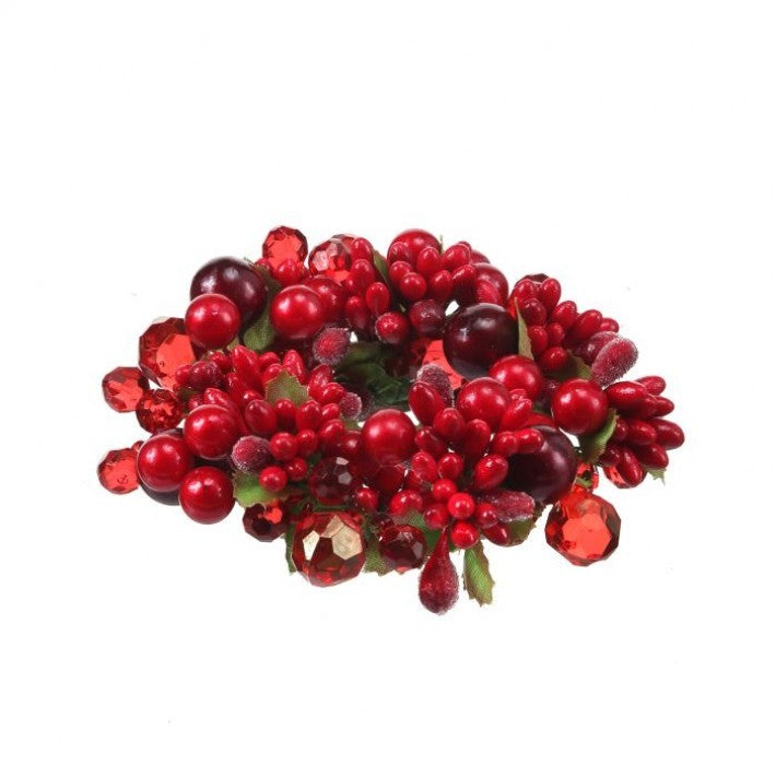 Pearl Berry/Jewel Candle Ring 2.5" - 5 Colors