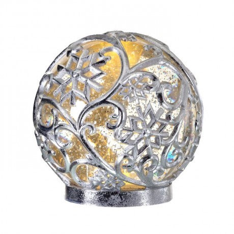 Snowflake Water Globe Silver