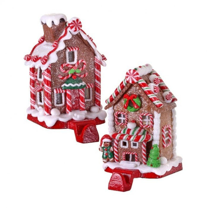 Claydough Candyhouse Stocking Holder Set of 2