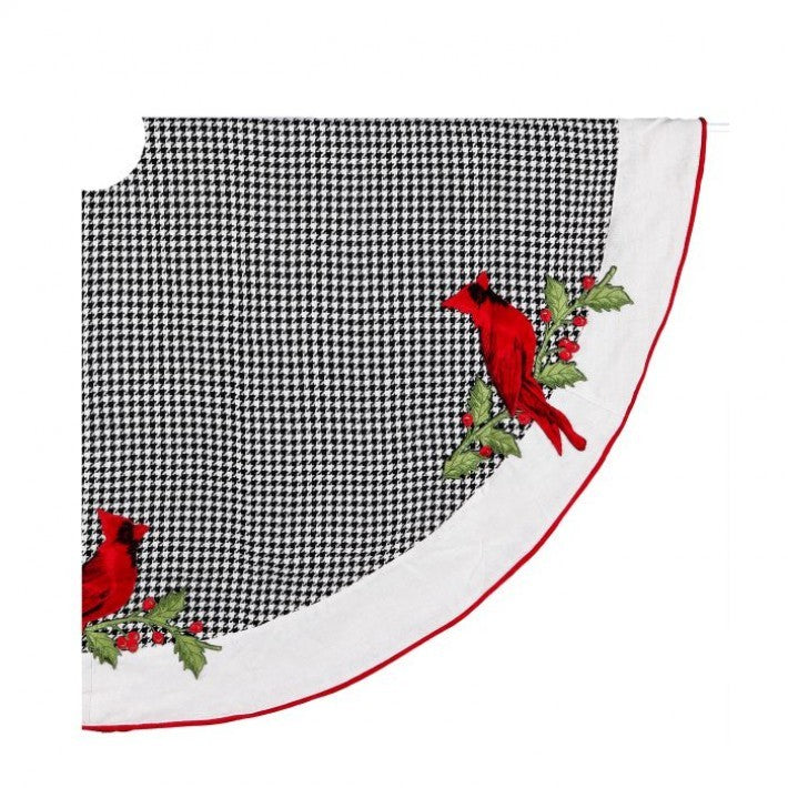 Cardinal Hounds Tooth Tree Skirt