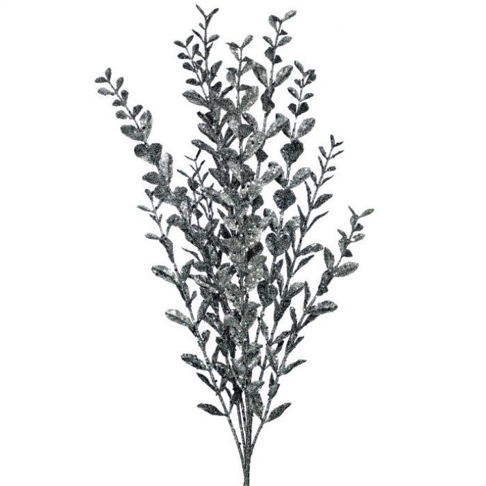 Glitter Sequin Boxwood  Spray- 4 Colors