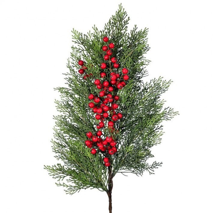 Weeping Cedar W/ Berries Spray