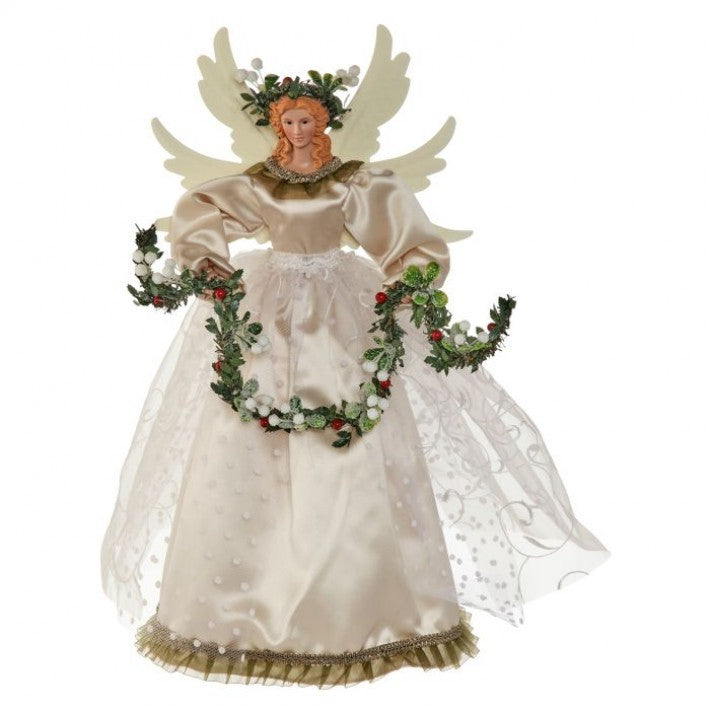 Botanical Angel W /Garland Tree Topper