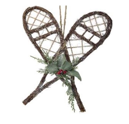 Frosted Vine Snowshoes Wreath