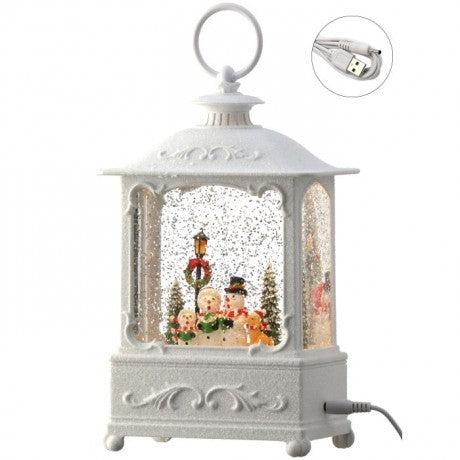 Snowman Carolers Water Lantern
