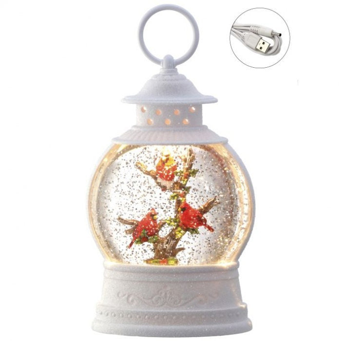 Cardinals Branch Lighted Water Lantern