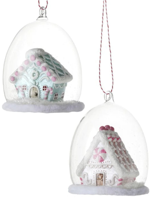 Glass Candy House Ornament - 2 Styles