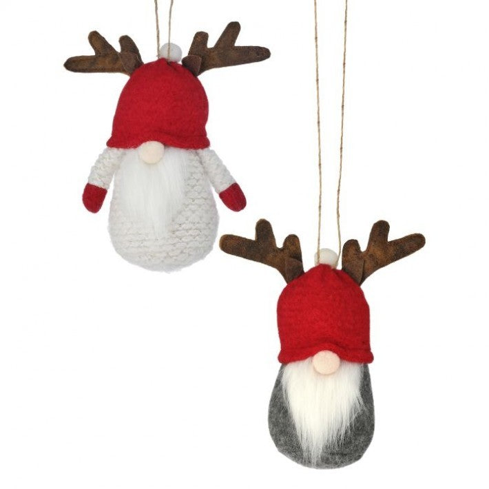 Gnome W/ Antlers Ornament - Styles