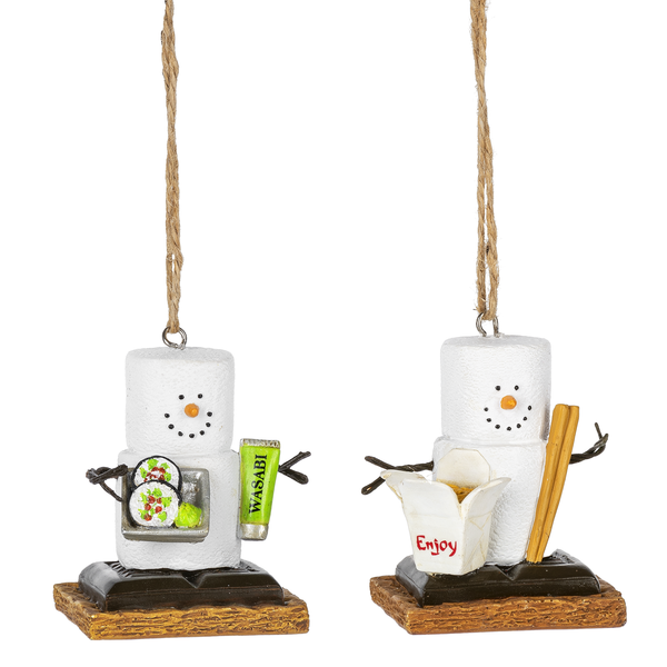 S'mores Sushi & Chinese Box Ornaments 3 Options